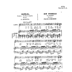 Ноты Франц Шуберт - Форель - предпросмотр