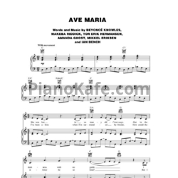 Ноты Beyonce - Ave Maria (Версия 2) - предпросмотр