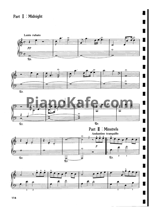 Ноты George Winston - Part 2: Midnight - PianoKafe.com