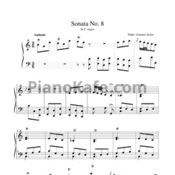 Ноты Antonio Soler - Sonata 8 in C - предпросмотр