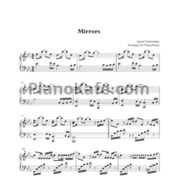 Ноты Justin Timberlake - Mirrors - предпросмотр