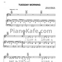 Ноты Michelle Branch - Tuesday morning - предпросмотр