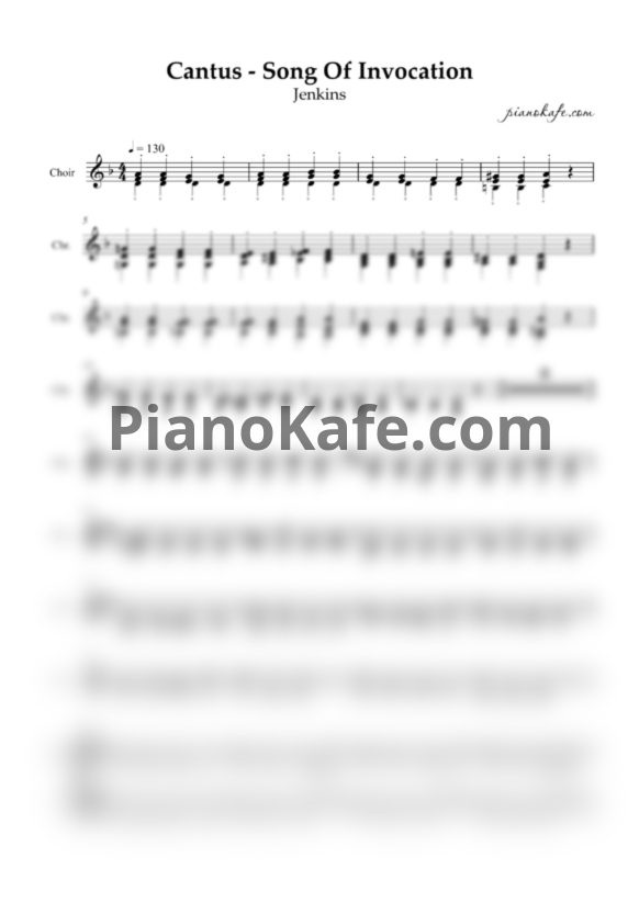 Ноты Karl Jenkins - Cantus - Song Of Invocation (Хоровая партитура) - PianoKafe.com