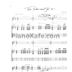 Ноты Pink Floyd - The show must go on (Guitar tabs) - предпросмотр
