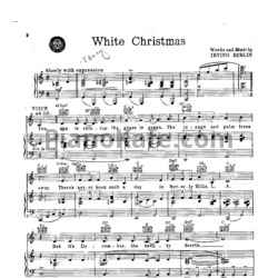 Ноты Bing Crosby - White Christmas - предпросмотр