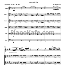 Ноты Никколо Паганини - Cantabile - предпросмотр