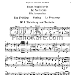 Ноты Й. Гайдн - Оратория "Времена года" - предпросмотр