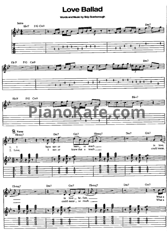 Ноты George Benson - Love ballad - PianoKafe.com