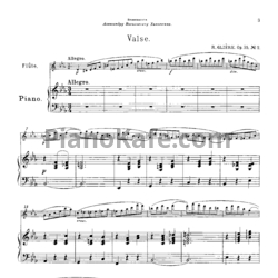 Ноты Рейнгольд Глиэр - Вальс (Op. 35, №2) - предпросмотр