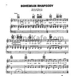 Ноты Queen - Bohemian rhapsody - предпросмотр