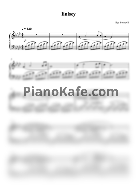 Ноты Ilya Beshevli - Enisey - PianoKafe.com