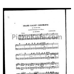 Ноты Ференц Лист - Большой хроматический галоп (8 рук) - предпросмотр