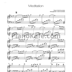 Ноты Yuhki Kuramoto - Meditation - предпросмотр