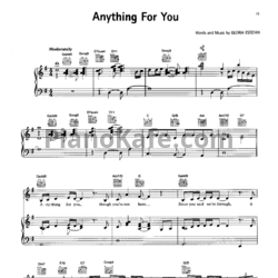 Ноты Gloria Estefan - Anything for you - предпросмотр