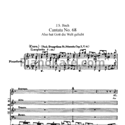 Ноты И. Бах - Кантата №68 "Also hat gott die welt geliebt" (BWV 68) - предпросмотр