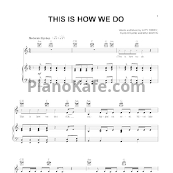 Ноты Katy Perry - This is how we do - предпросмотр