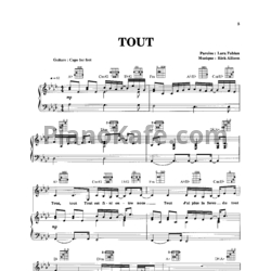 Ноты Lara Fabian - Tout - предпросмотр