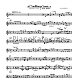 Ноты Bill Evans - All the things you are - предпросмотр