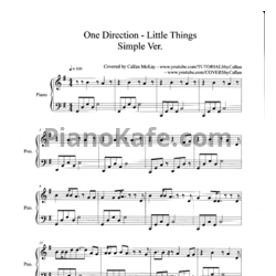 Ноты One Direction - Little things - предпросмотр