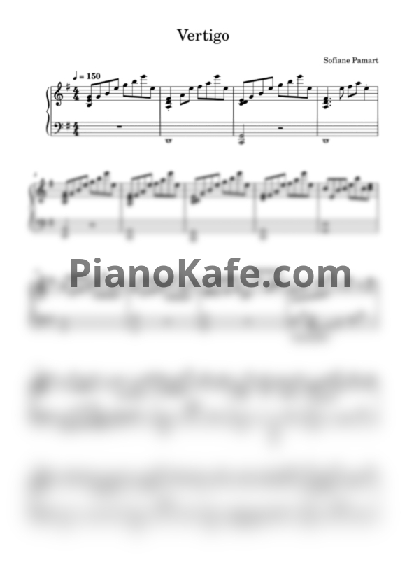 Ноты Sofiane Pamart - Vertigo - PianoKafe.com