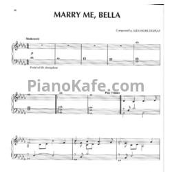 Ноты Alexandre Desplat - Marry me, Bella - предпросмотр