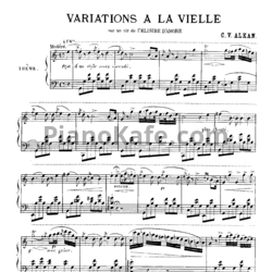 Ноты Шарль Алькан - Variations a la vielle - предпросмотр