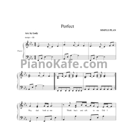 Ноты Simple Plan - Perfect - предпросмотр