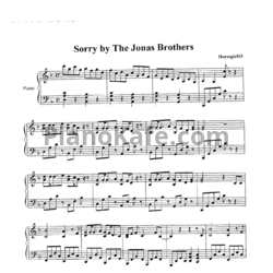 Ноты Jonas Brothers - Sorry - предпросмотр