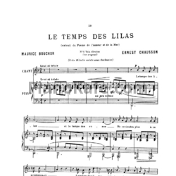 Ноты Эрнест Шоссон - Время сирени - предпросмотр
