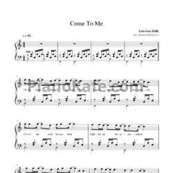 Ноты Goo Goo Dolls - Come to me
