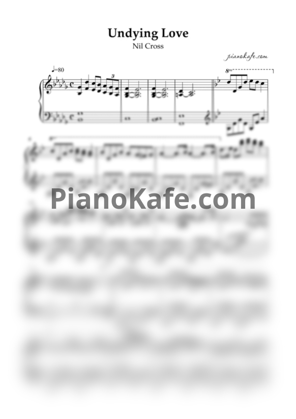 Ноты Neil Cross - Undying love - PianoKafe.com
