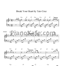 Ноты Taio Cruz - Break your heart