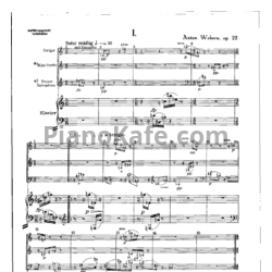 Ноты Антон Веберн - Квартет (Op. 22) - предпросмотр