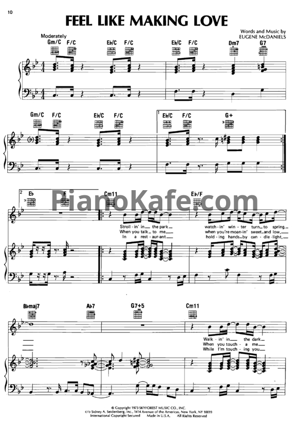 Ноты George Benson - Feel like making love - PianoKafe.com