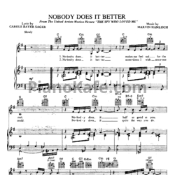 Ноты Marvin Hamlisch - Nobody does it better - предпросмотр