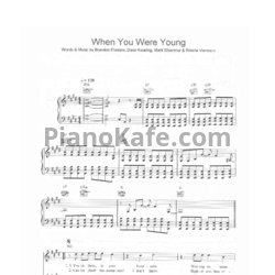 Ноты The Killers - When we were young - предпросмотр
