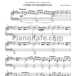 Ноты Ennio Morricone - Come un mandrigale - предпросмотр