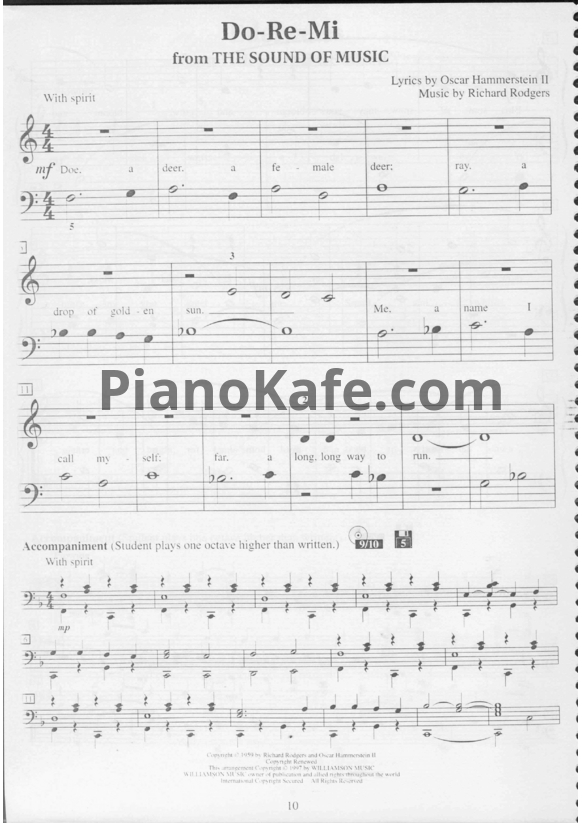 Ноты Richard Rodgers - Do-re-mi (for begginers) - PianoKafe.com