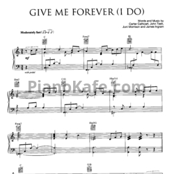 Ноты John Tesh & James Ingram - Give me forever (I do) - предпросмотр