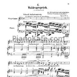 Ноты А. Йенсен - Waldesgespräch (Op. 5, №4) - предпросмотр