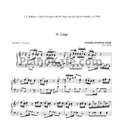 Ноты Кристиан Фридрих Шале - Ларго соль минор - предпросмотр