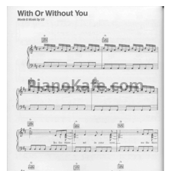 Ноты U2 - With or without you - предпросмотр