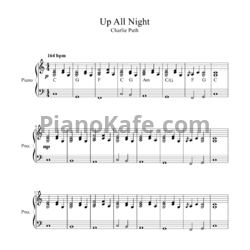 Ноты Charlie Puth - Up all night - предпросмотр
