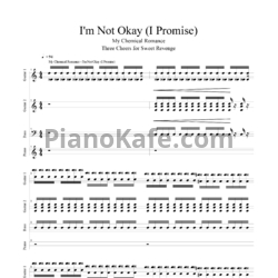 Ноты My Chemical Romance - I'm not okay (I promise) - предпросмотр