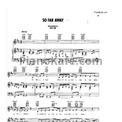 Ноты Carole King - So far away - предпросмотр