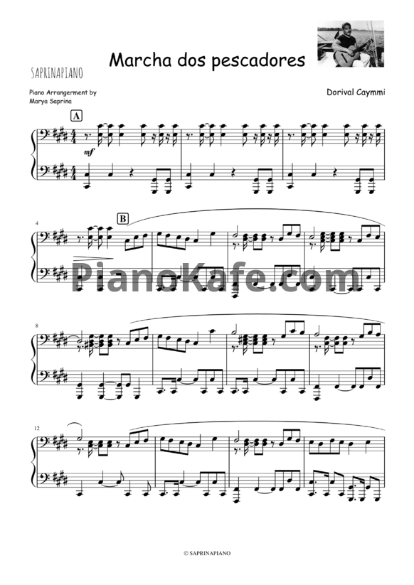 Ноты Dorival Caymmi - Marcha dos pescadores (Piano cover) - PianoKafe.com