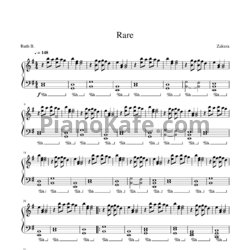 Ноты Ruth B - Rare - предпросмотр