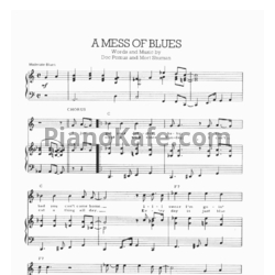 Ноты Elvis Presley - A mess of blues - предпросмотр
