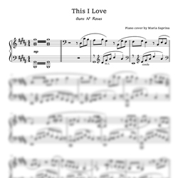 Ноты Guns N' Roses - This I love (SaprinaPiano cover) - предпросмотр