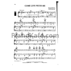 Ноты Ray Charles - Come live with me - предпросмотр